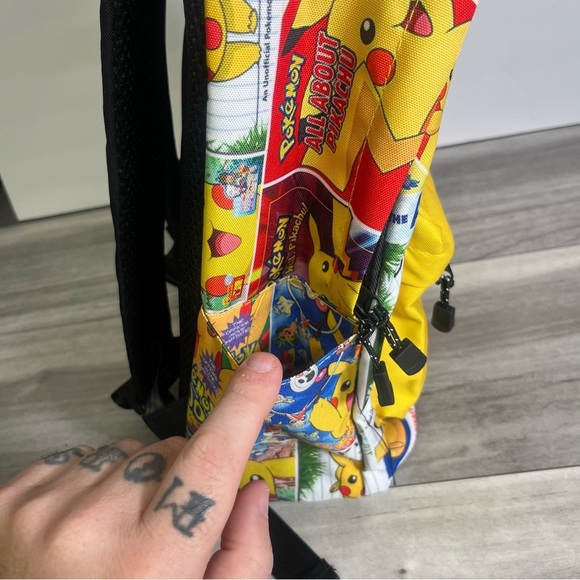 Pokémon Pikachu Backpack w/ Pencil bag Kids School Cute Yellow - Picture 9 of 9